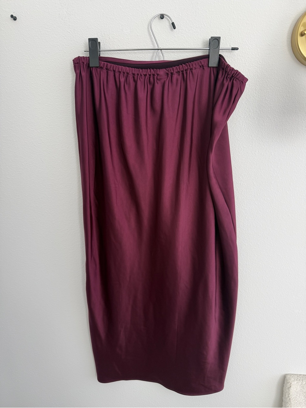 Old Navy Satin Midi Slip Skirt - Deep Burgundy - Picture 4 of 4